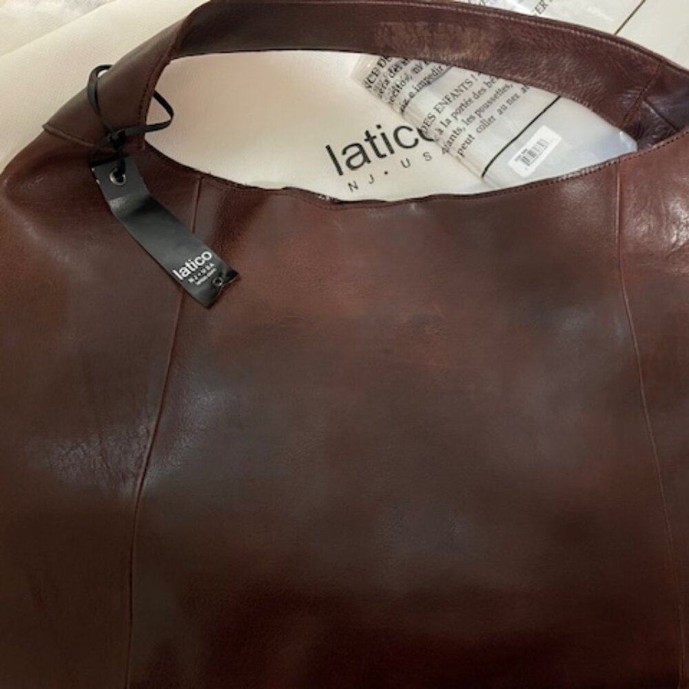 Latico Leathers Petite Lindsey Brown Shoulder Bag See Description